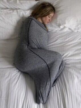 Hug Sleep Pod Adult Cocoon Swaddle Graphite Gray Anxiety Stress Pressure Medium